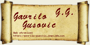 Gavrilo Gušović vizit kartica